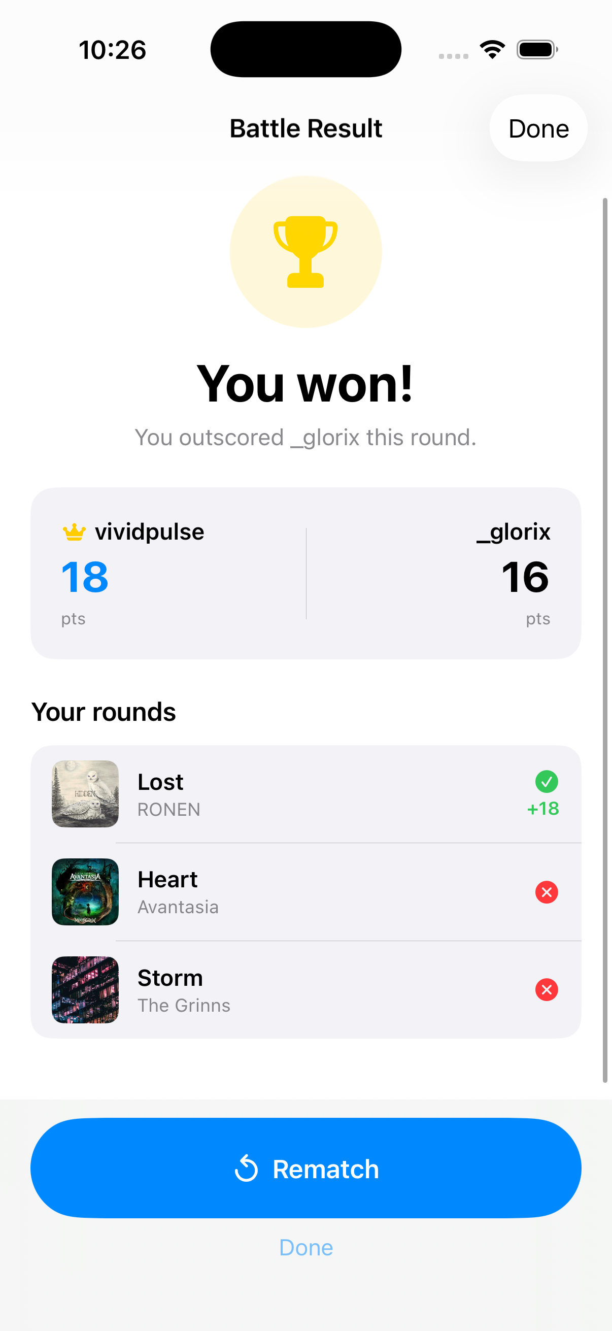 You won!